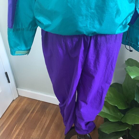 Vintage The North Face Nylon Coated With Acrylic Teal/Purple Tracksuit Sz Small - Picture 5 of 17